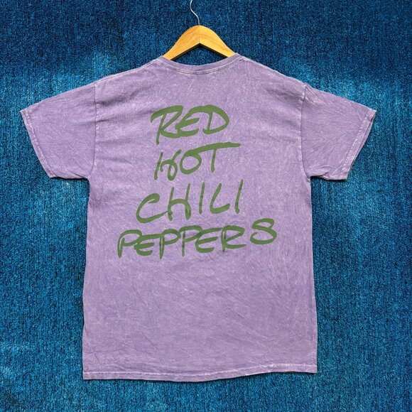 Red Hot Chili Peppers Purple Mineral Wash Rock T-Shirt Size Medium - Picture 3 of 4